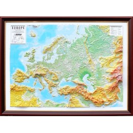 Объемная карта-панорама Европы с сенсорным эффектом международного класса G09B, 1200Х900Х80мм