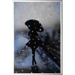 Хрустальная картина Девушка под снегом