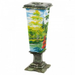 Декоративная ваза из натурального камня "Осень" выс.37см