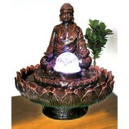 Настольный фонтан с подсветкой "Медитация Будды"