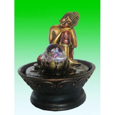 Настольный фонтан с подсветкой "Спящий Будда"