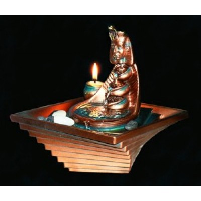 Настольный фонтан со свечой "Тутанхамон"