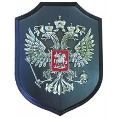 Плакетка на щите "Герб России", 20 х 15 см
