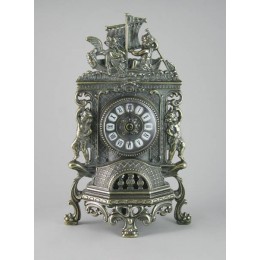 Часы каминные Alberti Livio "Ангелы" (античная бронза) h.40см