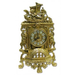 Часы каминные Alberti Livio "Корабль" (полир. бронза) h.40см