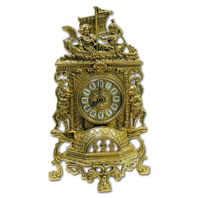 Часы каминные Alberti Livio "Корабль" (полир. бронза) h.40см