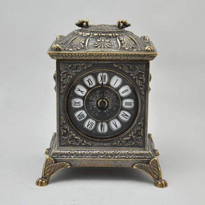 Часы каминные Alberti Livio "Возрождение" (античная бронза) h.22см