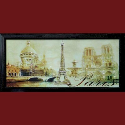 Картина с кристаллами Swarovski "Панорама Париж"