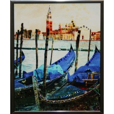 Картина с кристаллами Swarovski "Венеция", 15х20см