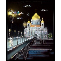 Картина Сваровски "Храм Христа Спасителя", 40 х 50 см