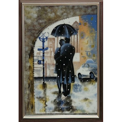 Картина Сваровски "Под зонтом", 30 х 40 см