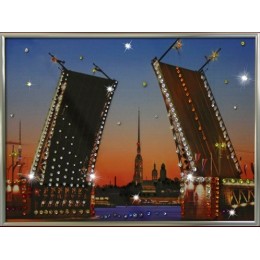 Картина Swarovski "Дворцовый мост" (малый)