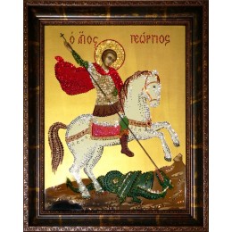 Картина Сваровски "Икона Георгий Победоносец", 40 х 50 см