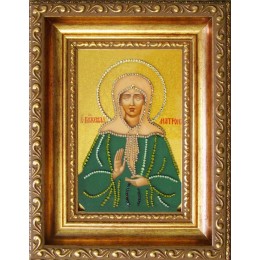 Картина Сваровски "Икона Святая Матрона", 10 х 15 см