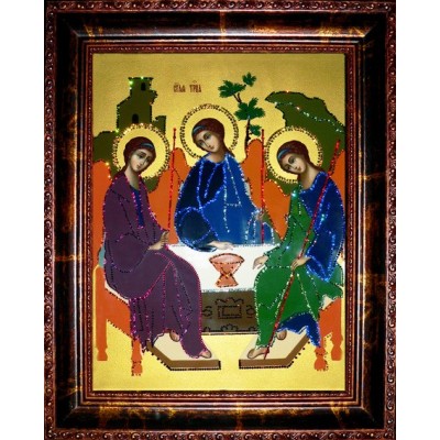 Картина Сваровски "Икона Святая Троица", 30 х 40 см