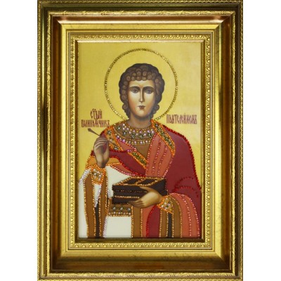 Картина Сваровски "Икона Святой Пантелеймон", 20 х 30 см