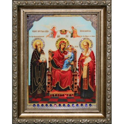 Православная икона Swarovski "Экономисса", 20,5х25,5см