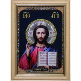 Православная икона Swarovski "Христос Спаситель", 12,3х17,5см