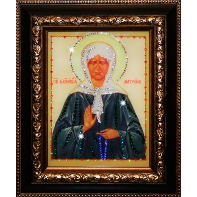 Православная икона Swarovski "Матрона Московская"