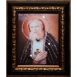 Православная икона Swarovski "Серафим Саровский"