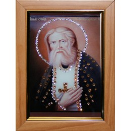Православная икона Swarovski "Серафим Саровский", 14х18,6см