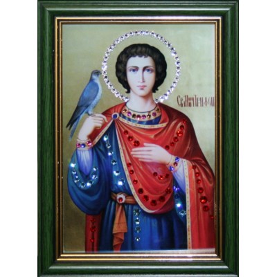 Православная икона Swarovski "Святой Трифон", 12,3х17,5см