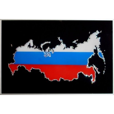 Картина Сваровски "Карта России", 60 х 40 см