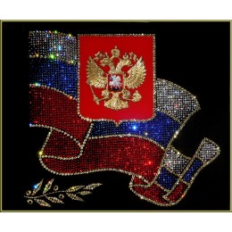 Картина Сваровски "Российская символика", 60 х 50 см
