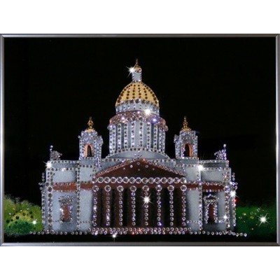 Картина Swarovski "Исаакиевский собор в Санкт-Петербурге"
