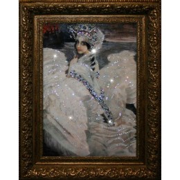 Картина с кристаллами Swarovski "Царевна лебедь"