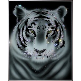 Картина Сваровски "Черно-белый Тигр", 40 х 50 см