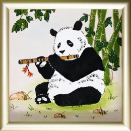 Картина Сваровски "Панда", 12 х 12 см