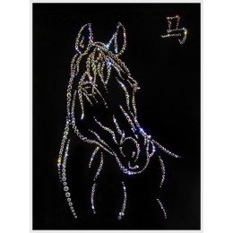 Картина Сваровски "Символ года-Лошадь", 30 х 40 см