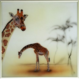Картина Сваровски "Жирафы", 30 х 30 см
