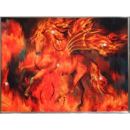 Картина Swarovski "Огненный конь"