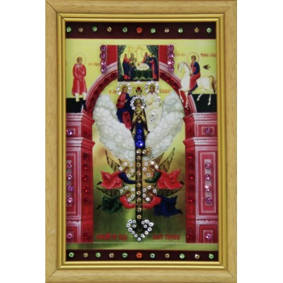 Картина с кристаллами Swarovski "Ключ Разумения", 12,5 х 17,5 см