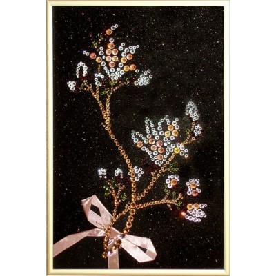 Картина Сваровски "Цветок весны", 20 х 30 см