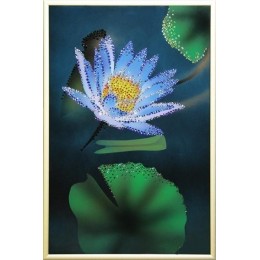 Картина Сваровски "Голубой лотос", 20 х 30 см