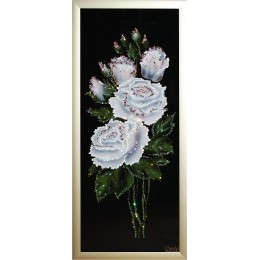 Картина Сваровски "Роза", 30 х 70 см