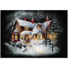 Картина Сваровски "Рождественский домик", 50 х 70 см