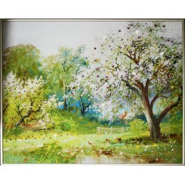 Картина Сваровски "Весенний сад", 50 х 40 см