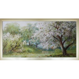 Картина Сваровски "Весенний сад", 60 х 30 см