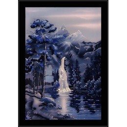 Картина Сваровски "Водопад в ночи", 50 х 70 см