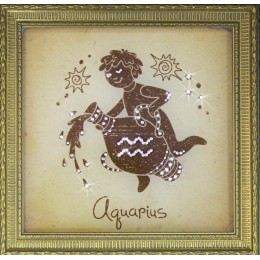 Картина с кристаллами Swarovski "Aquarius", 23 х 23 см