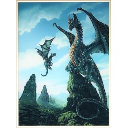 Картина Сваровски "Мир драконов" , 30 х 40 см