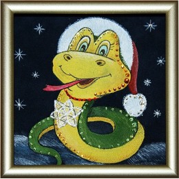 Картина Сваровски "Новогодняя змейка", 12 х 12 см