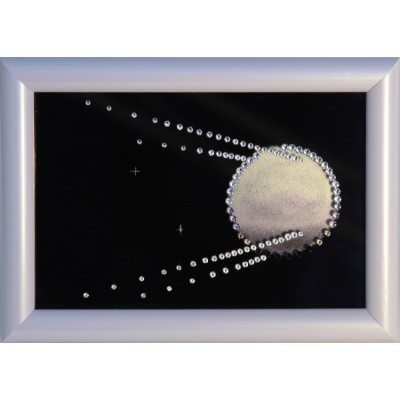Картина с кристаллами Swarovski "Спутник" 17х12 см