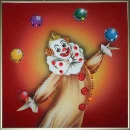 Картина Сваровски "Клоун", 40 х 40 см