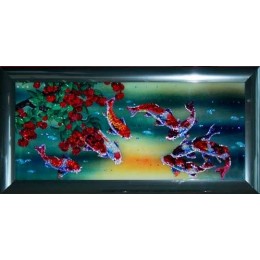 Картина с кристаллами Сваровски "Рыбы Тай"