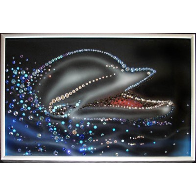 Картина Сваровски "Дельфин", 20 х 30 см